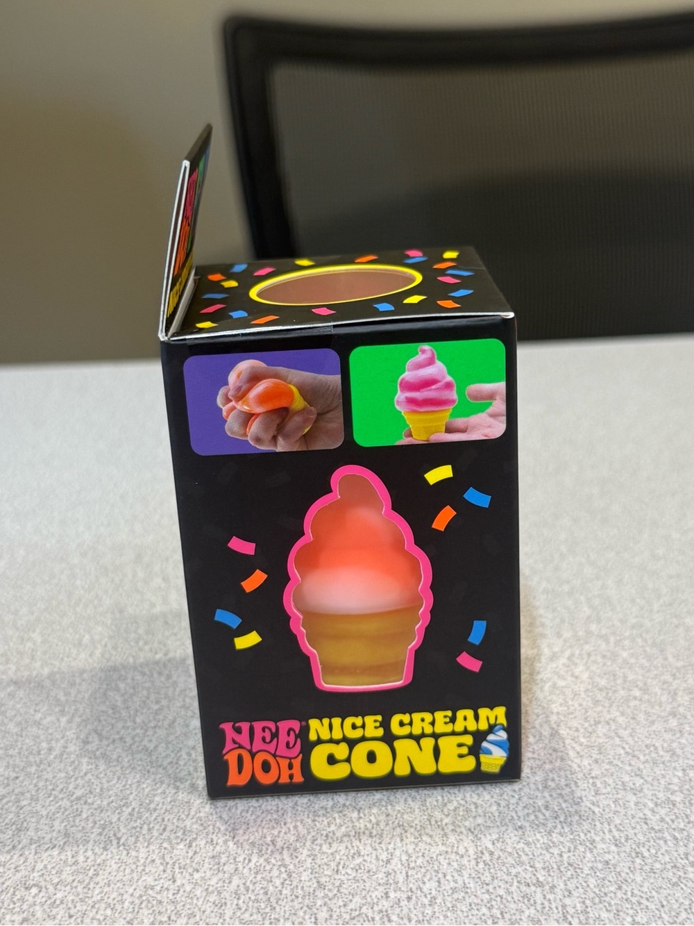 NEW Needoh Nice Cream Cone Orange Swirl Schylling Squishy Authentic! - Picture 4 of 5